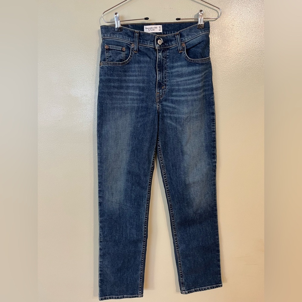 Abercrombie Fitch Womens High Rise The 90s Straight Jeans Size 26/2R